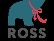 Bear with holiday bow, Ross Aux Logo