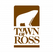 Town of Ross logo Ross logo with bear and Town of Ross text
