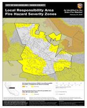 Map of Local Responsibility Area Fire Hazard Severity Zones for Town of San Anselmo