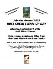 Ross Creek Cleanup Day Flyer Ross Creek Cleanup Day Flyer