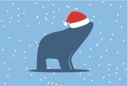 Winterfest logo, bear with hat