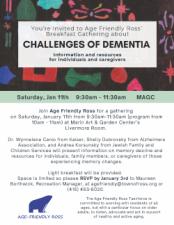 Flyer about Challenges of Dementia Breakfast